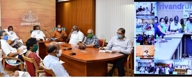 തദ്ദേശ സ്ഥാപന അധ്യക്ഷന്മാരുമായി ബഹു . മുഖ്യമന്ത്രി നടത്തിയ വീഡിയോ കോൺഫറൻസ്