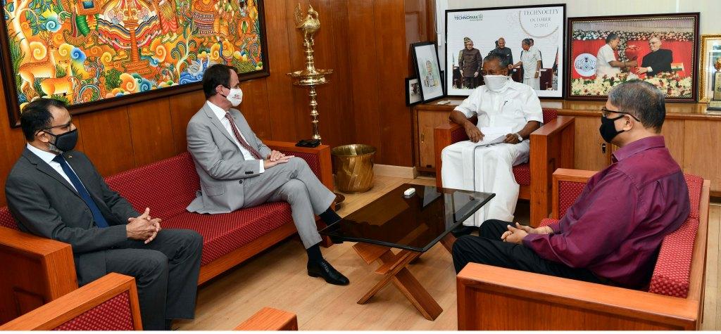 ജർമൻ കോൺസൽ ജനറൽ ബഹു. മുഖ്യമന്ത്രിയുമായി കൂടിക്കാഴ്ച നടത്തുന്നു 