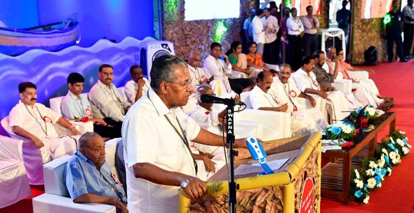 Kerala CM addressing 1000 days celebrations 