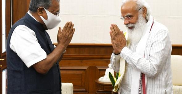 ബഹു.മുഖ്യമന്ത്രി ബഹു. പ്രധാനമന്ത്രിയുമായി കൂടിക്കാഴ്ച നടത്തുന്നു .